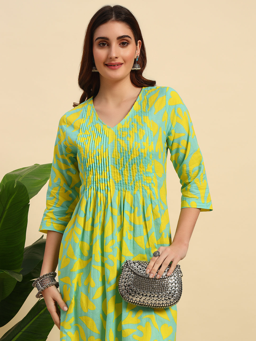 Printed Cotton Kurta With Pin-Tuck -KU059