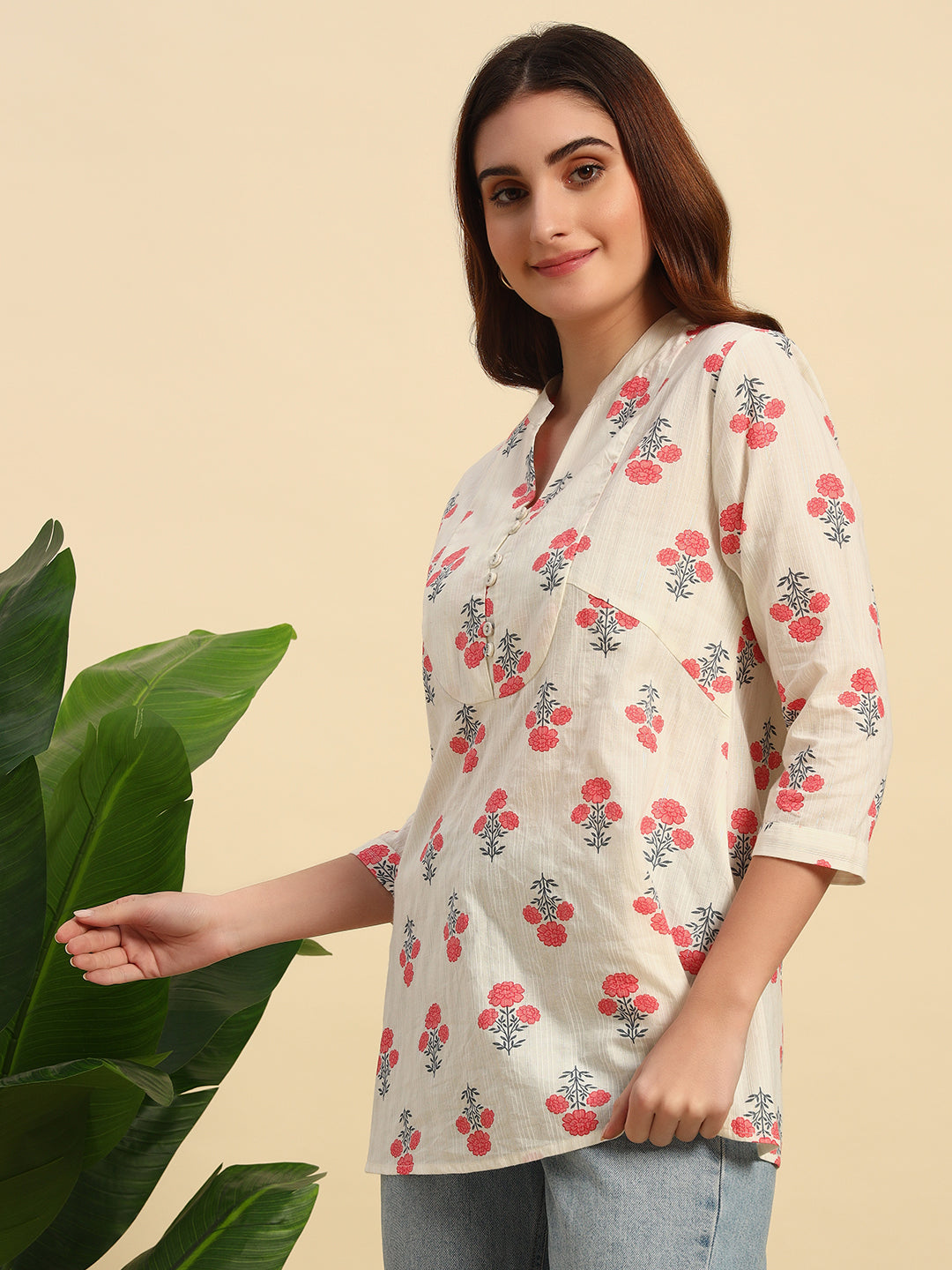 Cotton Dobby Lurex Kurta-SK047