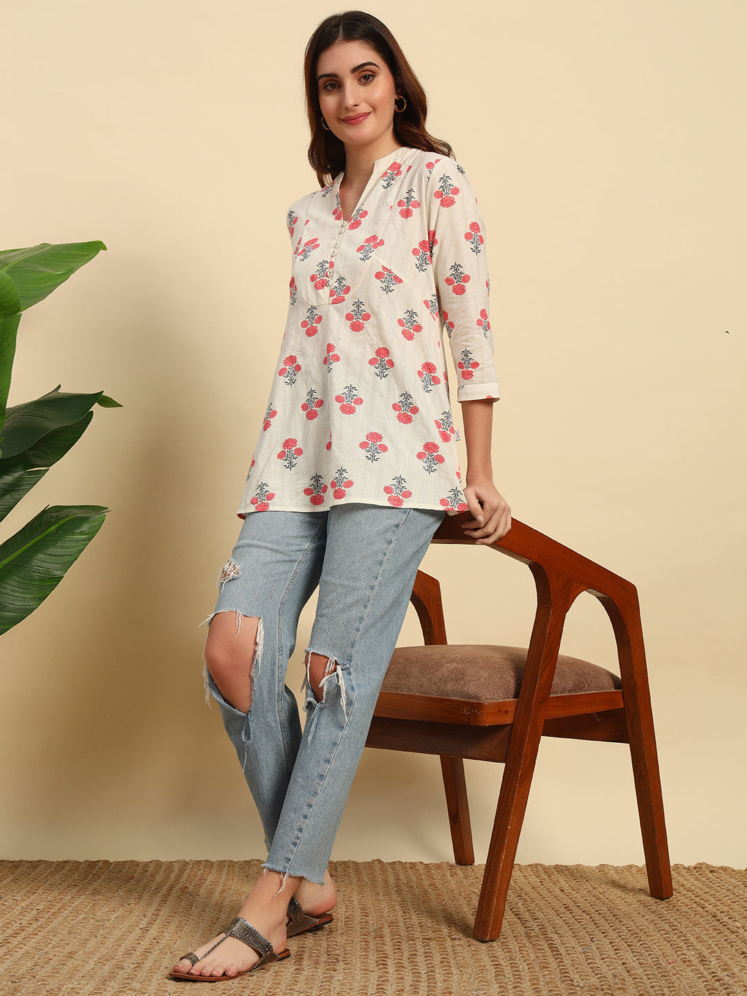 Cotton Dobby Lurex Kurta-SK047