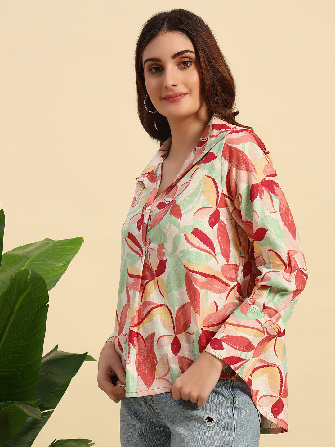 Breezy Cotton Flex Printed Shirt-SHT010-Print