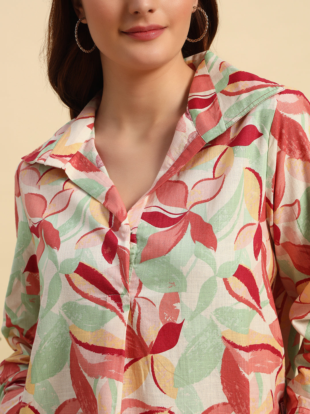 Breezy Cotton Flex Printed Shirt-SHT010-Print