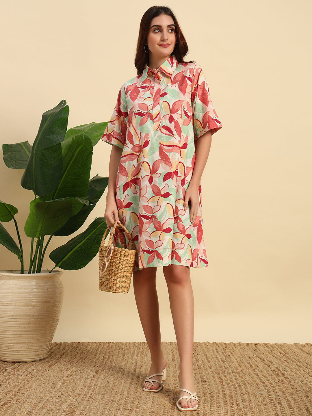 Printed Cotton Flex A-Line Tunic- TU009-Print