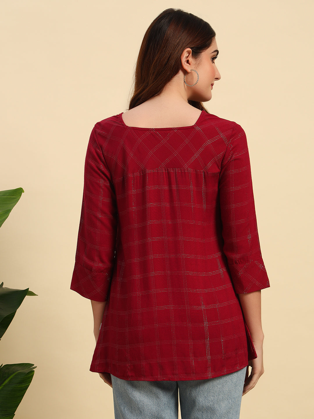 Viscose Lurex Short Kurti-SK044
