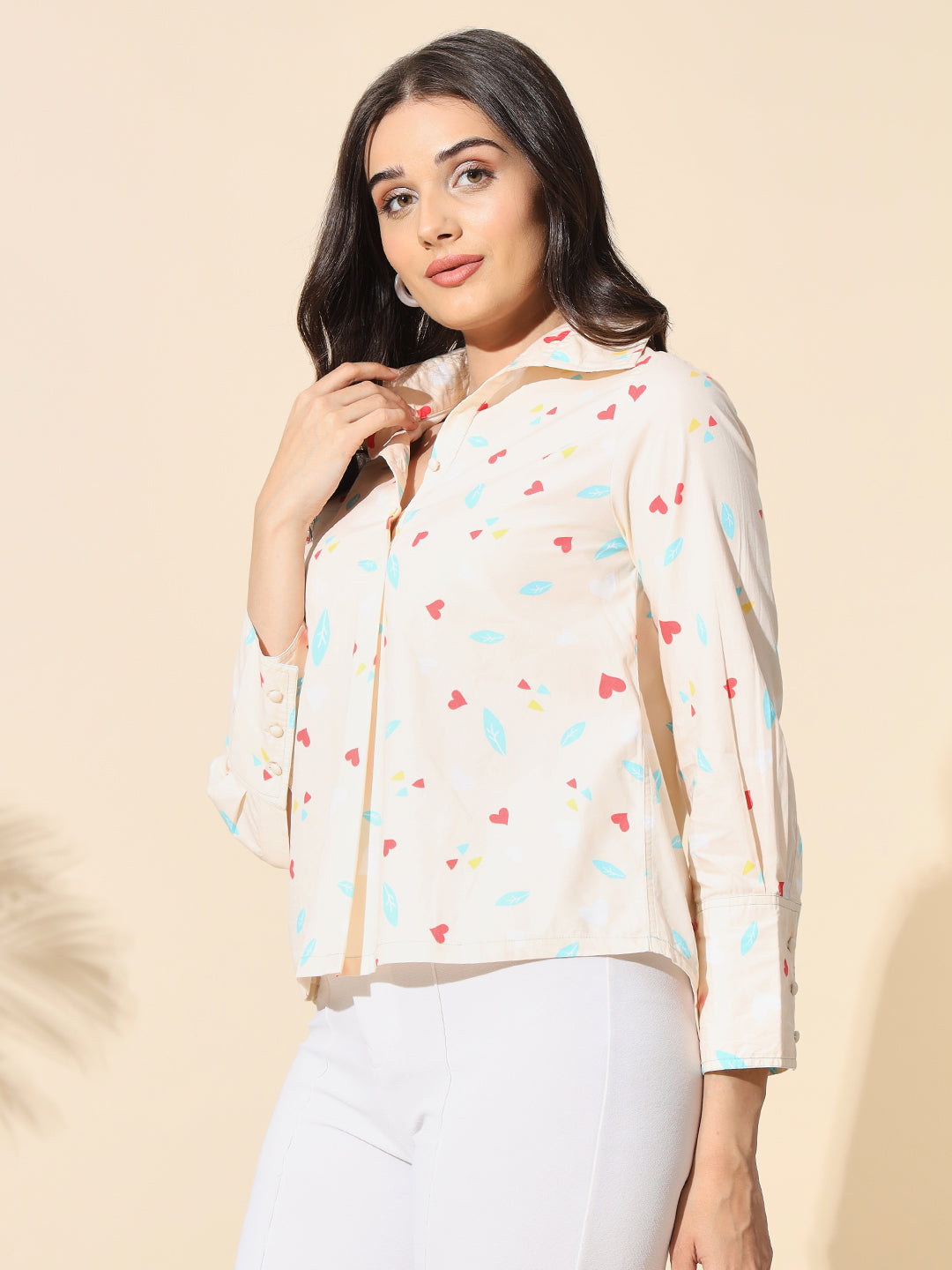 Printed Poplin Shirt- #SHT010