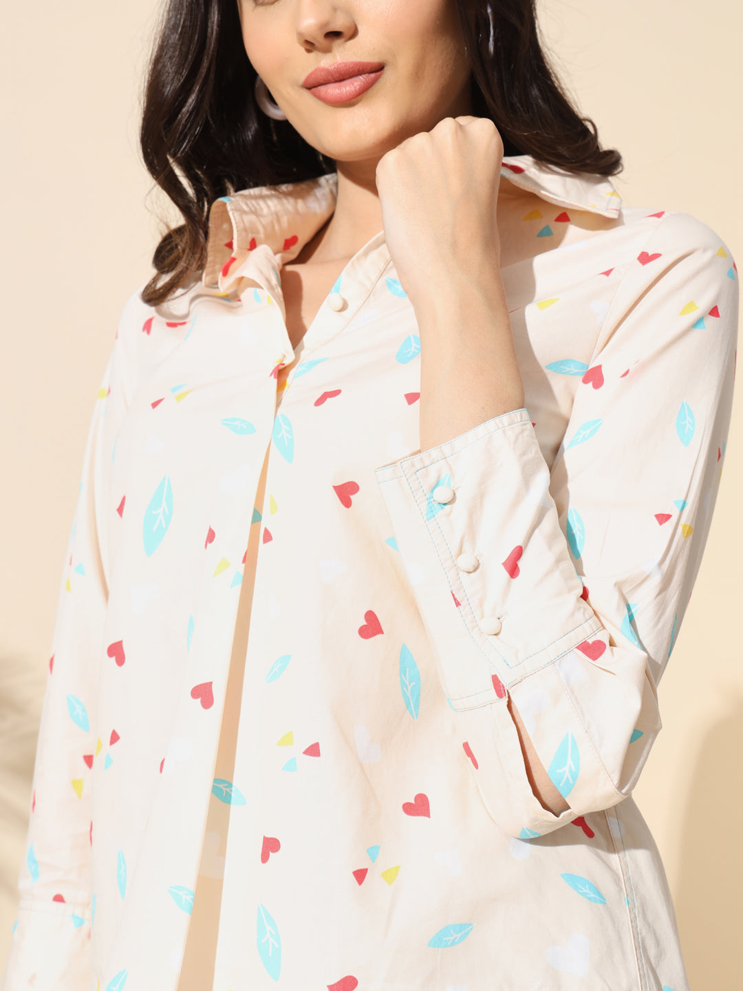 Printed Poplin Shirt- #SHT010