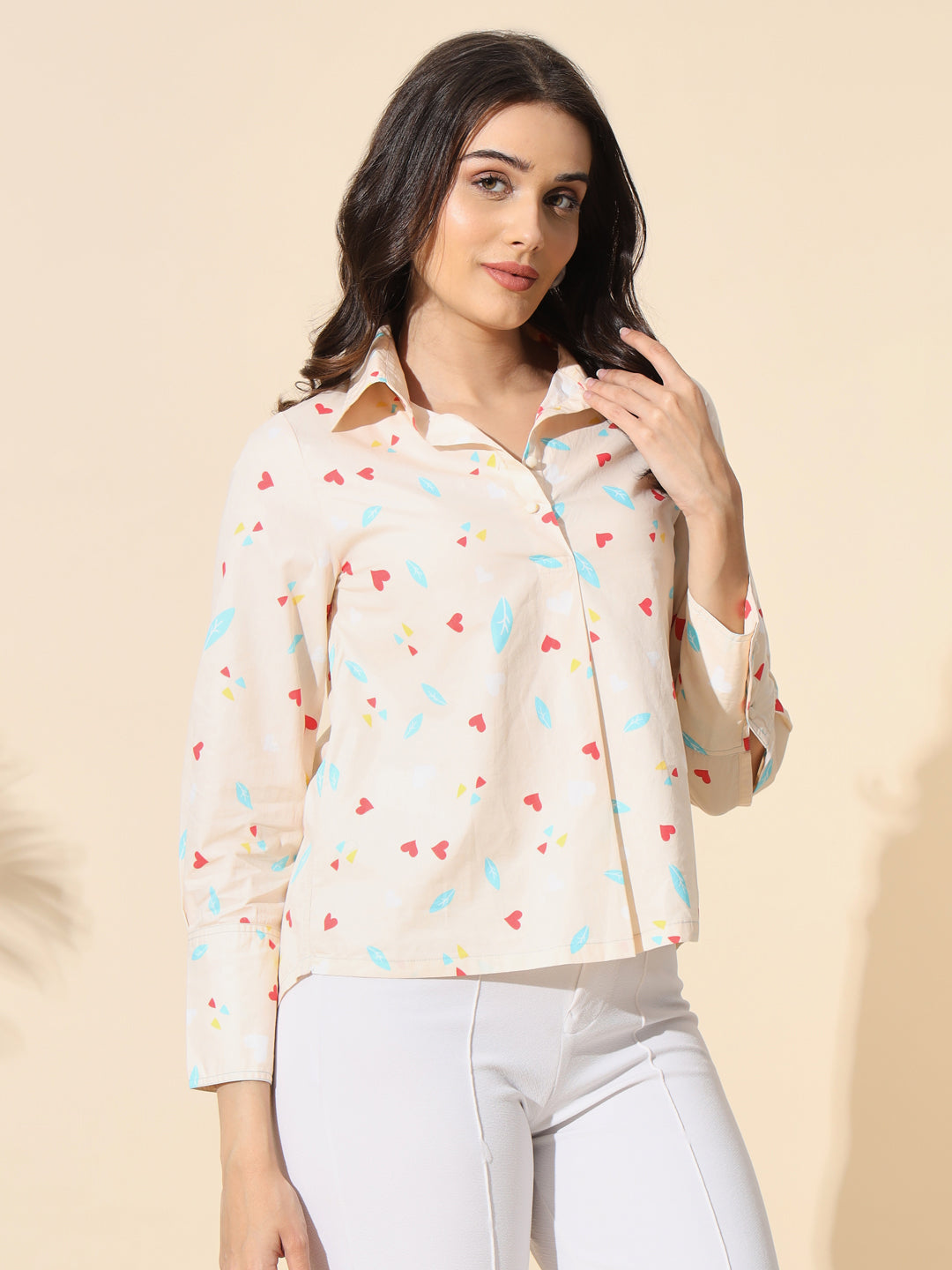 Printed Poplin Shirt- #SHT010