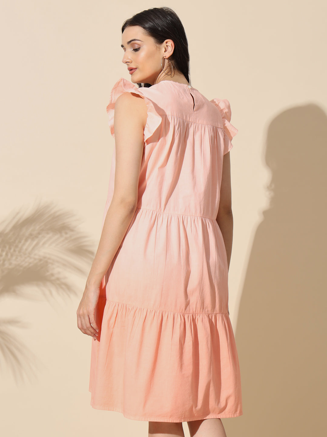 Cotton Ombre Gathered Dress- #TU025