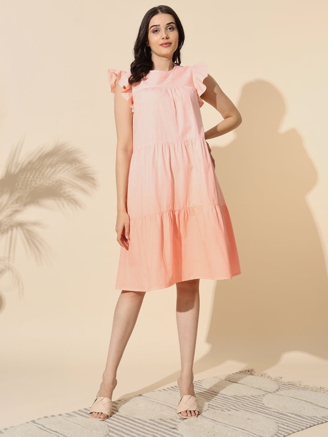 Cotton Ombre Gathered Dress- #TU025