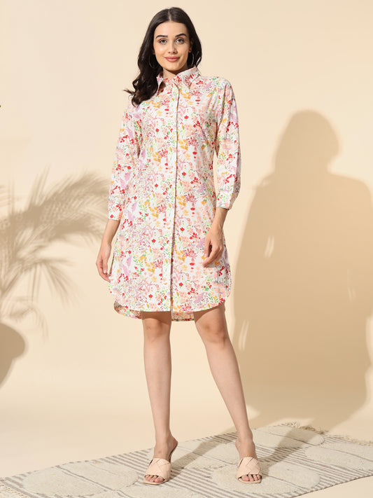 Cotton Poplin Printed Tunic- #TU019