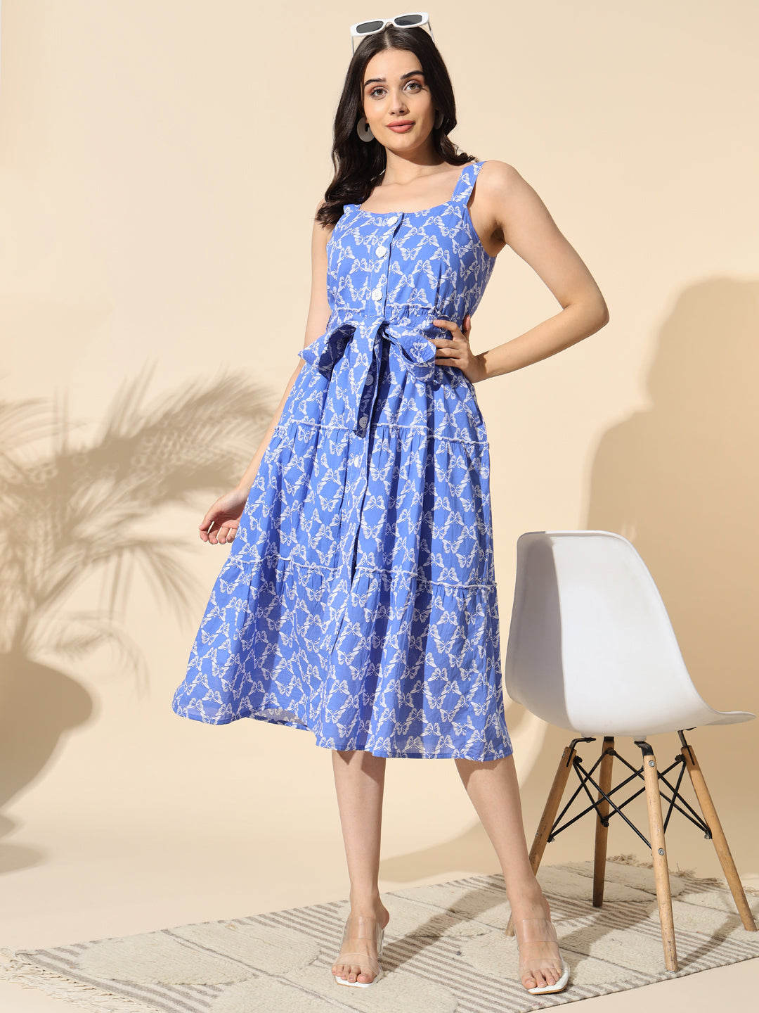 Cotton Print Tiered Dress- #DR008