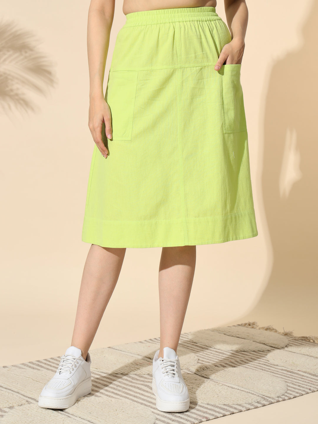 Cyber Lime Crop Top and Skirt- #CRD030