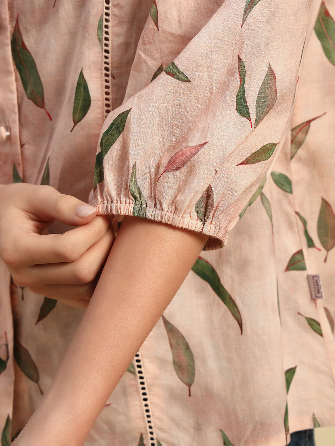 Pastel Pink Digital Print Cotton Top-TP062
